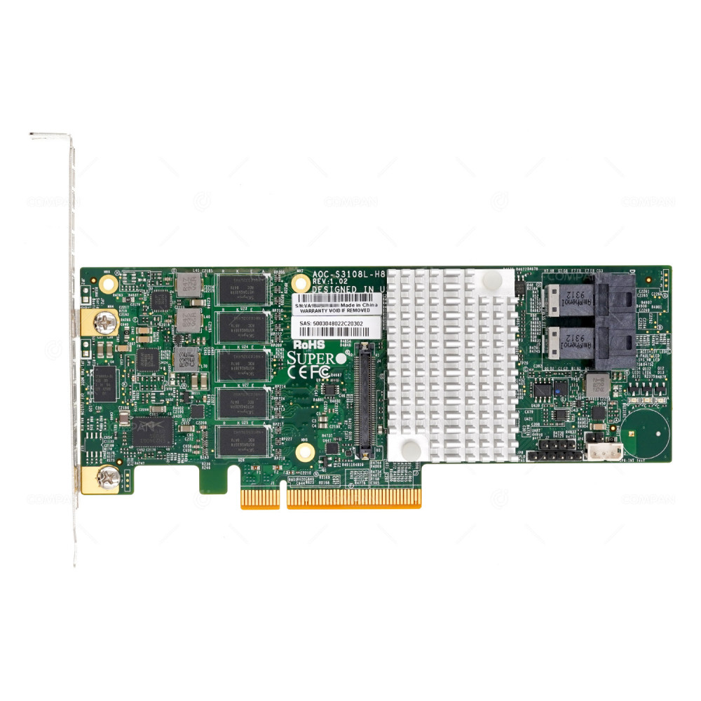AOC-S3108L-H8IR  SUPERMICRO 8-PORT 12G PCIE 3.0 X8 RAID CONTROLLER FOR 6039P